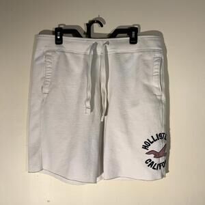 White Hollister California Mens Xl Preppy Shorts Drawstring Pockets